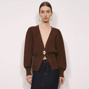 NWT - Urban Revivo - V-neck Knitted Cardigan - Brown